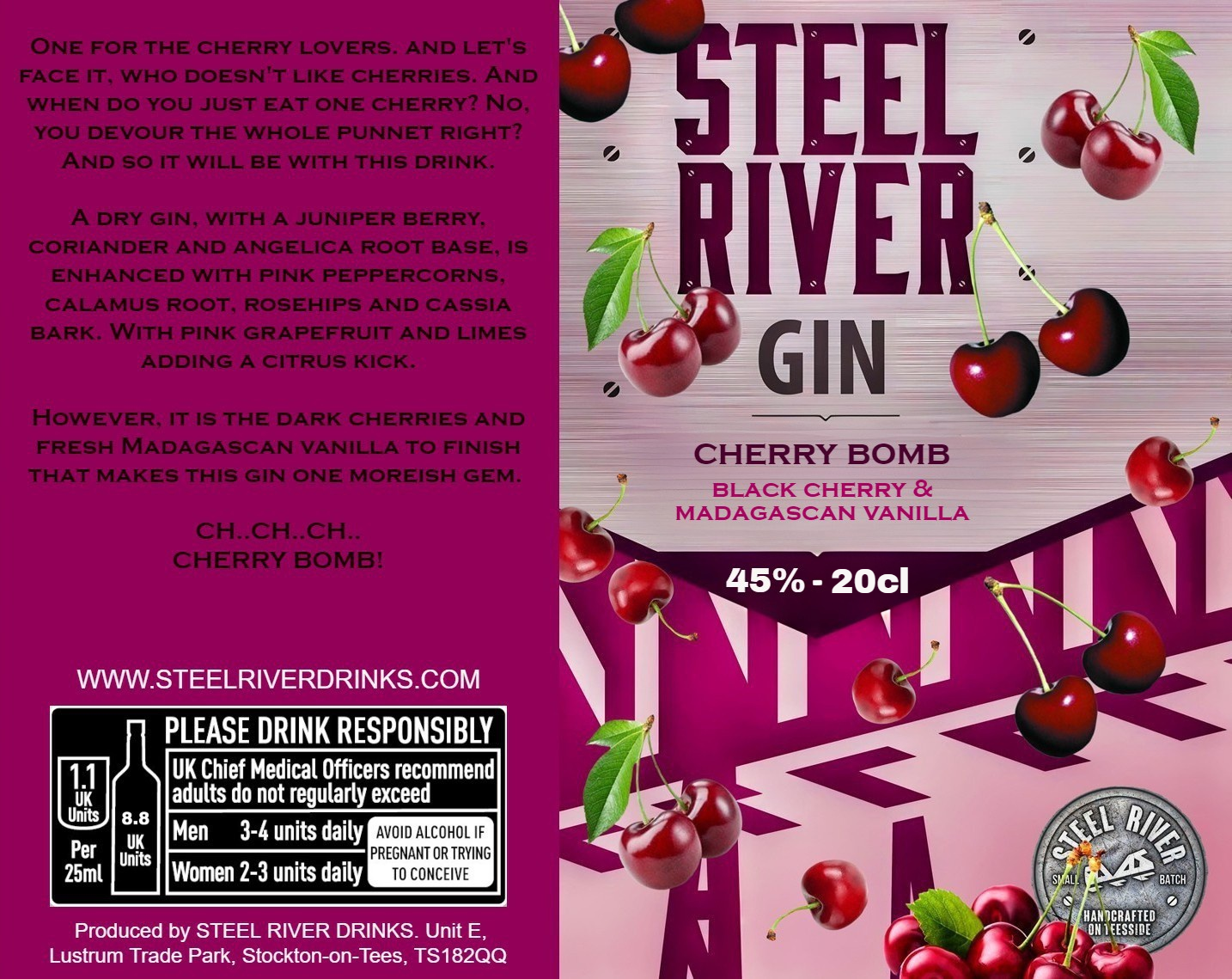 CHERRY BOMB GIN - 20cl Bottle