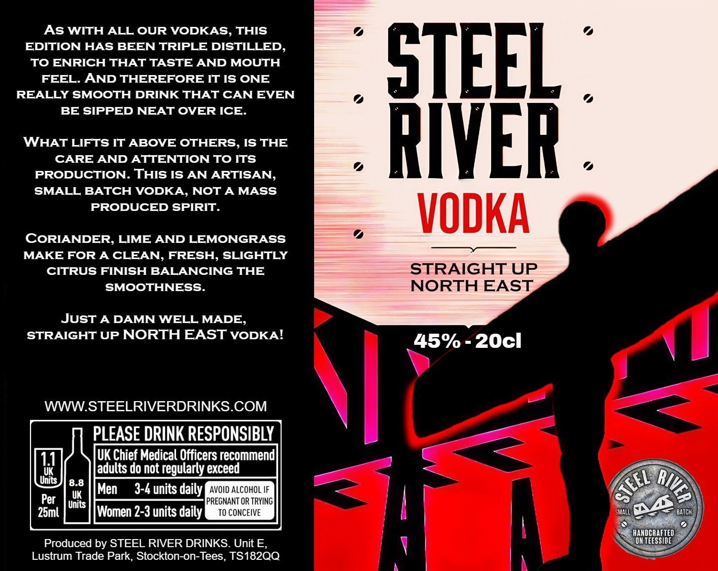 STRAIGHT UP NORTH EAST VODKA - 20cl Bottle