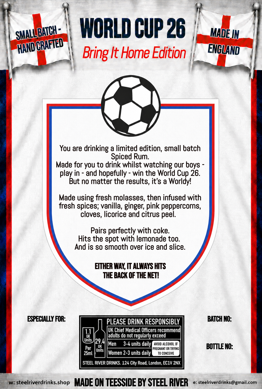 COME ON ENGLAND RUM