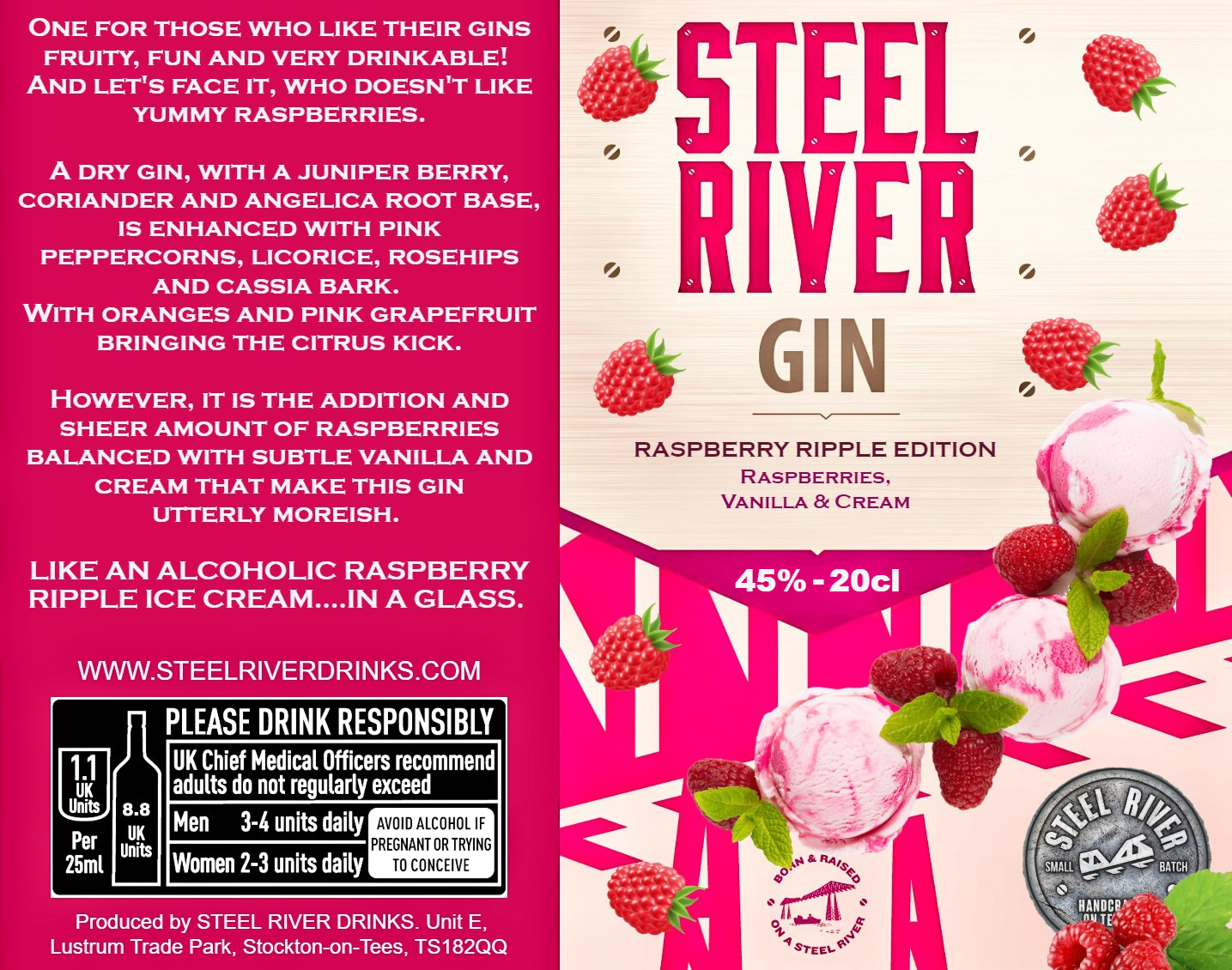 RASPBERRY RIPPLE GIN - 20cl Bottle